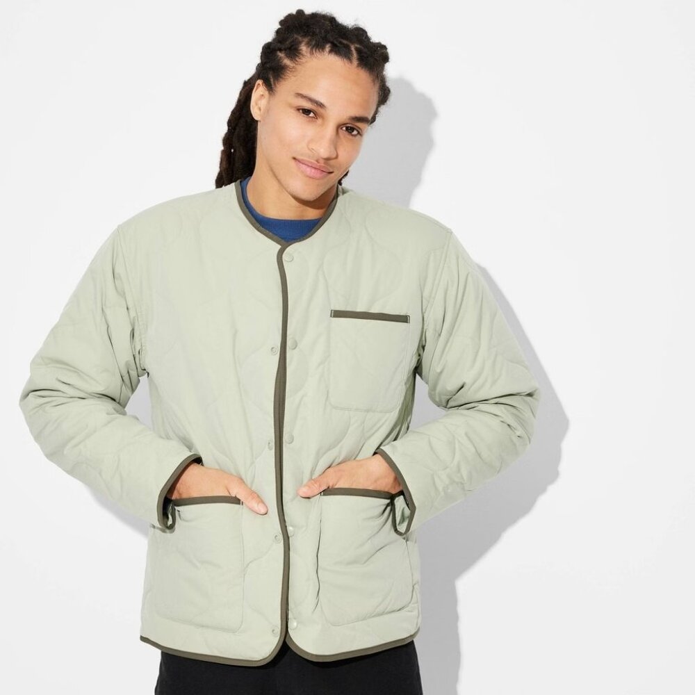 Original Use Mens Size XXL Quilted Snap Front Field Jacket in‎ Light Olive Green